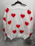 White Heart Sweater, size S