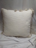 White decorative pillow 24in x 24in