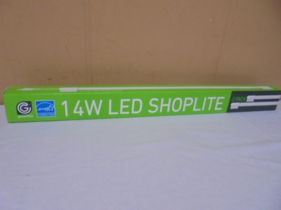 Brand New 14W LED 2 Pack Greenlite Shoplites