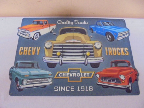Metal Chevy Trucks Sign