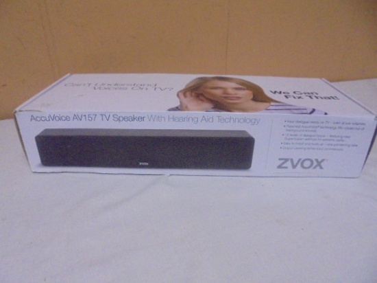 2 Vox Accuvoice AAV157 TV Speaker w/Hearing Aid Technology