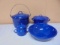 4pc Set of Blue Speckle Graniteware Cookware
