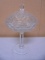 Vintage Fostoria American Cubist Glass Compote