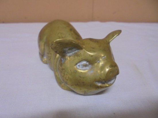 Solid Brass Pig