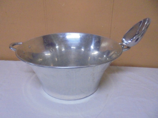 Large Aluminum Pastry Ice Tub w/ Scoop