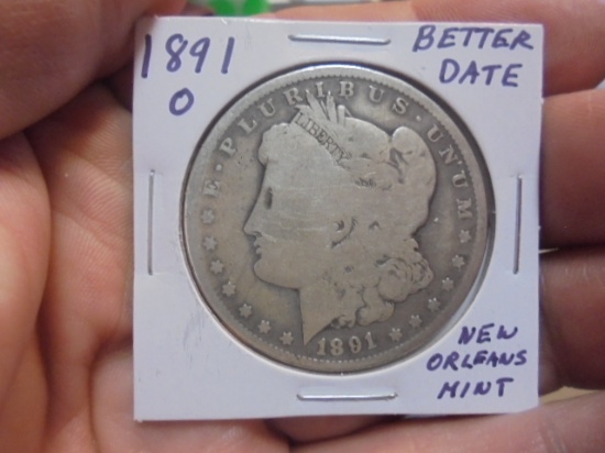 1891 O Mint Morgan Silver Dollar