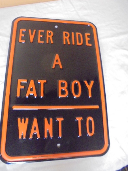 Heavy Metal Fat Boy Sign