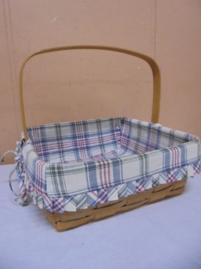 1994 Longaberger Pie Basket w/ Liner & Protector