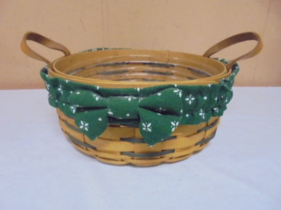 1996 Longaberger Darning Basket w/ Protector & Garter