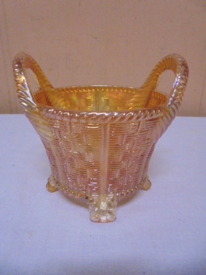 Vintage Northwood Marigold Carnival Bushel Basket