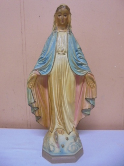 Vintage Chalkware Virgin Mary Statue
