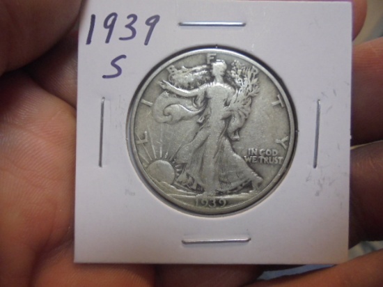 1939 S Mint Silver Walking Liberty Half Dollar
