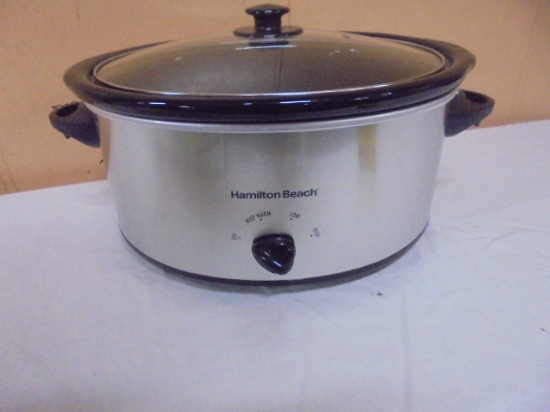 Hamilton Beach Large Oval Stainless Steel Slow Cooker