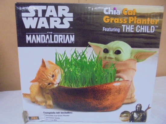 Star Wars Chia Cat Grass Planter Featuring The Child