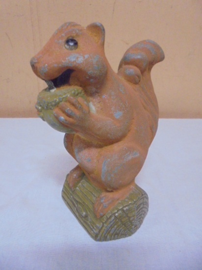 Antique Metal Squirel Bank