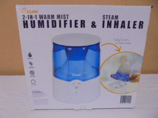 Crane 2-in-1 Warm Mist Humidifier & Steam Inhaler