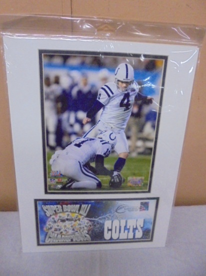 2008 Indianapolis Colts Adam Vinatieri Matted Photo