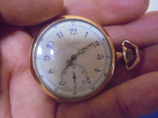 Vintage Elgin Ball Watch Company N16520145 17 Jewel Pocket Watch