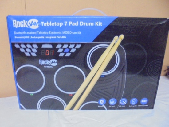 Rock Jam Blue Tooth Enabled Electronic 7 Pad MidiDrum Kit