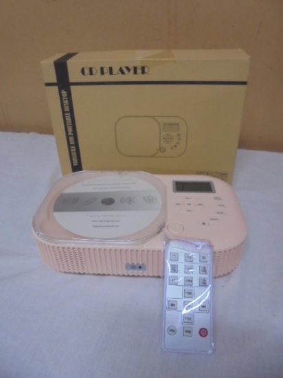 Versatile & Portable Desktop CD Player w/ Remote