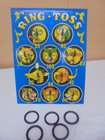 Vintage Ohio Art Tin Litho Ring Toss Game
