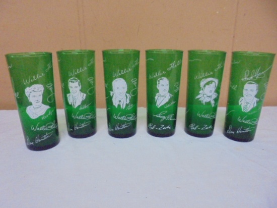 Set of 6 Vintage Anchor Hocking Midwestern Hayride Glass Tumblers
