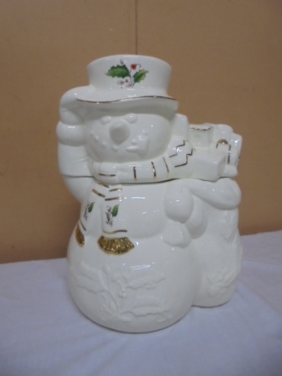 Beauiful Snowman Cookie Jar