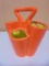 Vintage Byron Mold Flame Orange 4 Section Vase