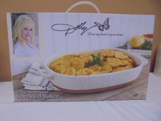 Dolly 2.4 Qt Stoneware Speckled Baker