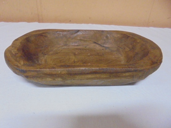 Hand Carved Wooden Dough Bowl