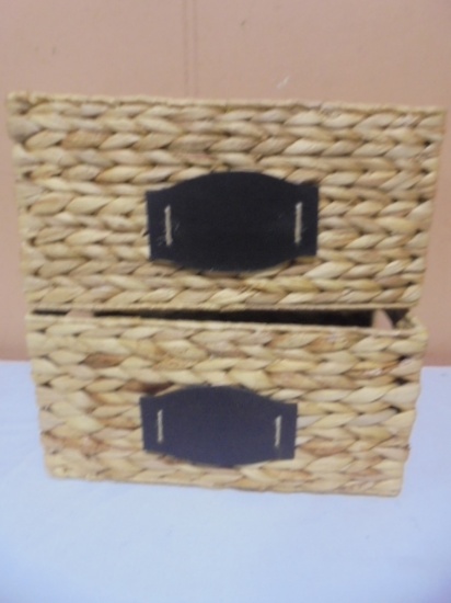 2 Mathing Storage Baskets w/ Chalk Boards