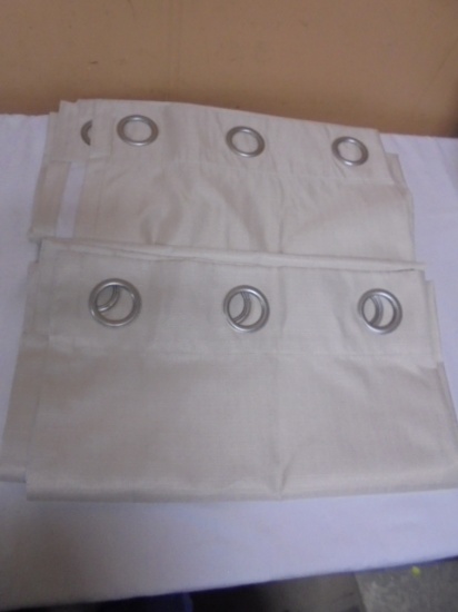 Like New 2pc Set of 84"x36" Grommeted Cream Blackout Panel