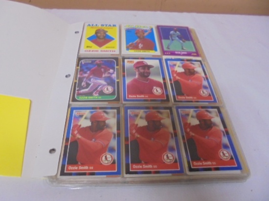 Large Group of Ozzie Smith Baseball Cards