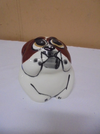 Ceramic Bull Dog Bank