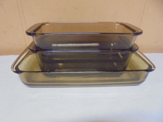 Pyrex 7.5"x11" Baking Dish & 2 Loaf Pans