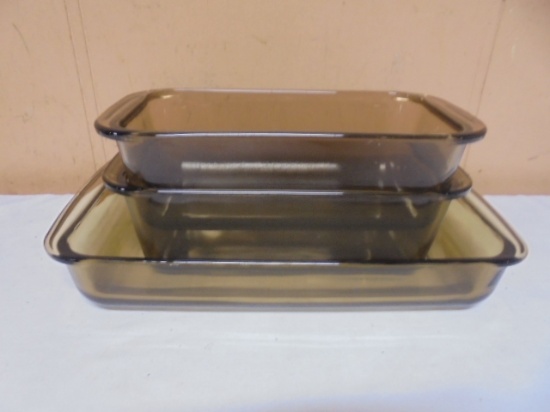 Pyrex 7.5"x11" Baking Dish & 2 Loaf Pans