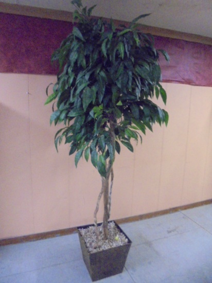 89in Tall Metal Potted Decorative Tree