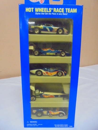 5 Pc. Set of Hot Wheels Race Team Die Cast Cars