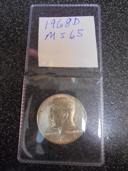 1968 D Mint 40% Silver Kennedy Half Dollar