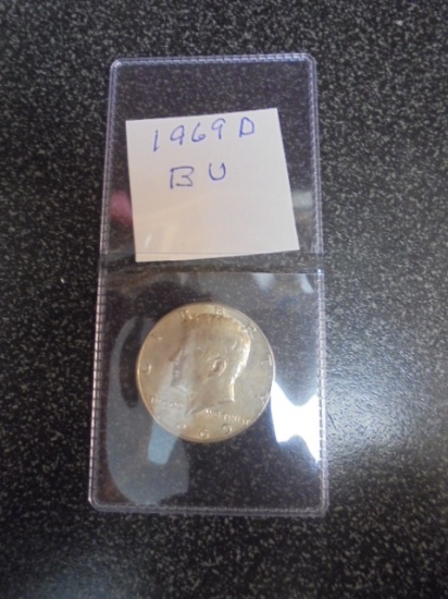 1969 D Mint 40% Silver Kennedy Half Dollar