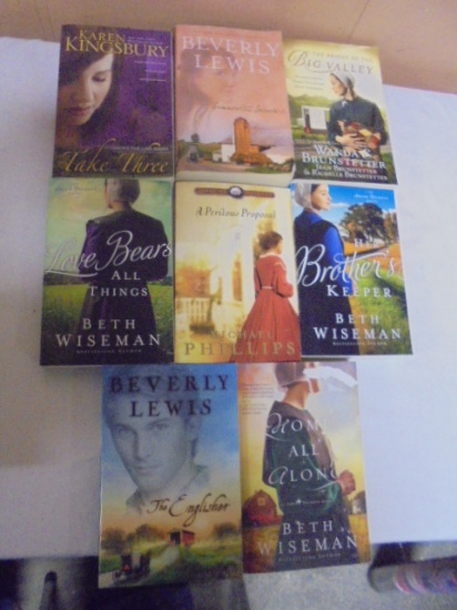 Group of 8 Amish Novels