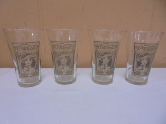 Set of 4 Vintage Coca-Cola Glasses