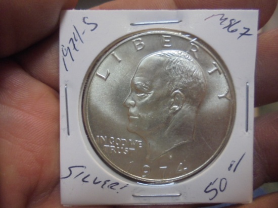 1974 S Mint Silver Eisenhower Dollar