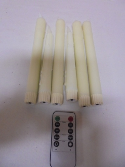 Set of 6 Flameless Candles w/ Remote