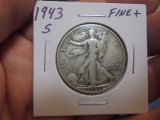 1943 S Mint Silver Walking Liberty Half Dollar