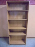 6ft Tall Wooden Bookcase w/ Adjustable Shelves