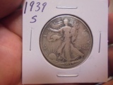 1939 S Mint Silver Walking Liberty Half Dollar