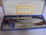 Vintage Sheffield 3pc Bone Handle Carving Set