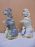 2 Vintage Jim Beam Poodle Decanters