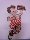 Vintage Porcelain Over Steel Big Boy Advertisement Sign